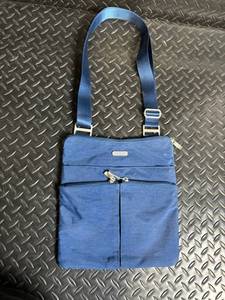 lot 174 image: Baggallini Blue Nylon Crossbody Bag - Adjustable Strap, Front Zip Pocket