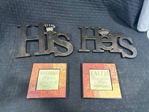 lot 2666 image: Decorative Plaques & HIS Letters
