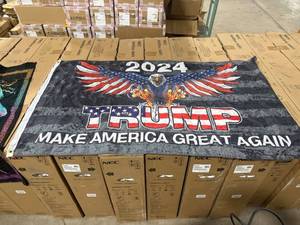 lot 2684 image: 2024 Trump Campaign Flag