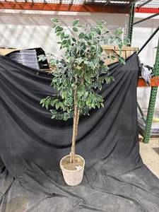 lot 2708 image: Faux Ficus Tree in Pot