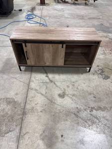 lot 2724 image: Wood Cabinet Sliding Barn Door