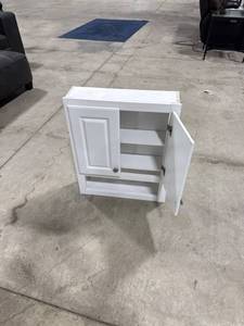 lot 2725 image: White Wooden Wall Cabinet