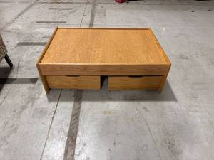 lot 2730 image: Wooden Coffee Table with Drawers