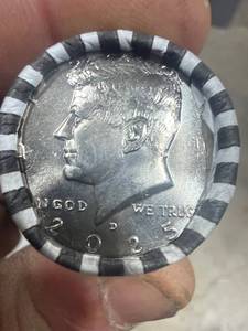lot 2742 image: NEW 2025 D Kennedy Half Dollar Unopened Sealed rolls (1) $10FV