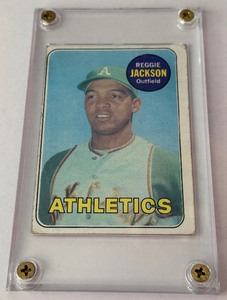 lot 4 image: Reggie Jackson RC 1969 Topps #260 Vintage Rookie Baseball Card
