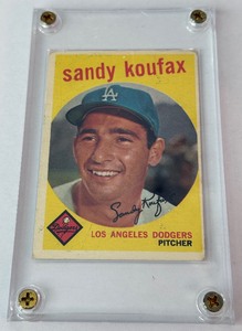 lot 7 image: Sandy Koufax 1959 Topps #163 Vintage Baseball Card
