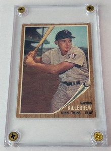 lot 16 image: Harmon Killebrew 1962 Topps #70 Vintage Minnesota Twins Baseball Card