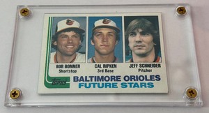 lot 22 image: Cal Ripken Jr. RC 1982 Topps Orioles Future Stars #21  Rookie Vintage Baseball Card
