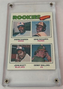 lot 23 image: Andre Dawson RC 1977 Topps Rookie Outfielders #473 Vintage Baseball Card