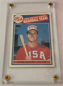 lot 30 image: Mark McGwire RC Team USA 1985 Topps #401 Vintage Rookie Baseball Card