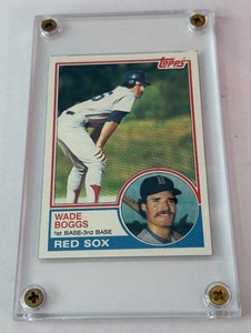 lot 31 image: Wade Boggs RC 1983 Topps #498 Vintage Rookie Baseball Card