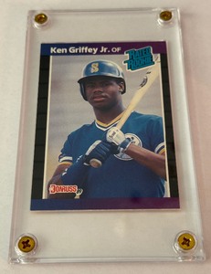 lot 37 image: Ken Griffey Jr. 1989 Donruss Rated Rookie #33 Baseball Card