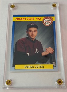 lot 38 image: Derek Jeter RC 1992 Front Row Draft Pick #55 Rookie Baseball Card