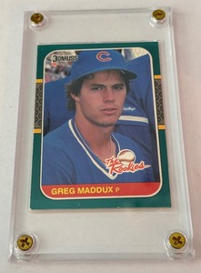 lot 39 image: Greg Maddux RC 1987 Donruss The Rookies #52 Baseball Card