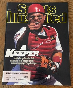 lot 21A image: Ivan Pudge Rodriguez Signed Sports Illustrated Magazine
