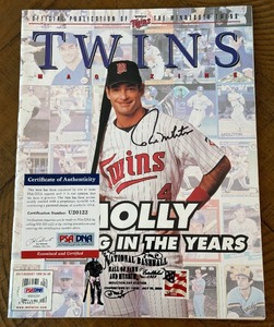 lot 23A image: Paul Molitor Signed wPSADNA COA Minnesota Twins Baseball Magazine
