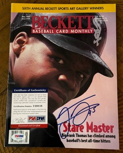 lot 17A image: Frank Thomas Signed wPSADNA COA Beckett Baseball Magazine