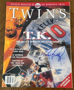 lot 36A image: Tom Kelly Signed Minnesota Twins Baseball Magazine