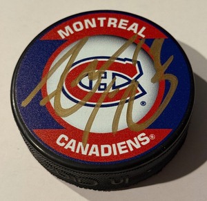 lot 61 image: Montreal Canadiens Adam Henrique Signed Hockey Puck