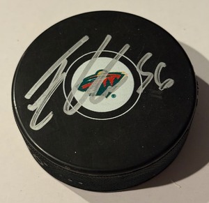 lot 66 image: Sylvain Blouin Signed Minnesota Wild Hockey Puck