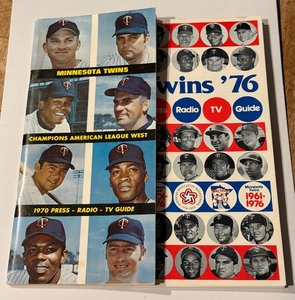 lot 68 image: 1970 and 1976 Minnesota Twins Vintage Baseball Press Guides