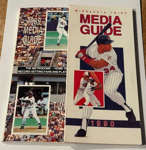 lot 69 image: 1989 and 1990 Minnesota Twins Baseball Press Guides