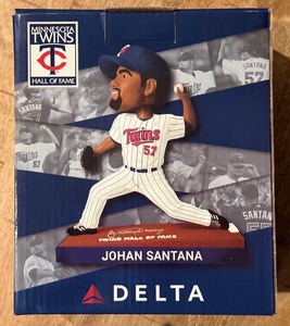 lot 73 image: Johan Santana Sdelta Stadium Giveaway Bobblehead - Minnesota Twins