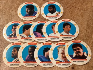 lot 76 image: 1989 Taystee Discs Minnesota Vikings Football Complete Set of 12