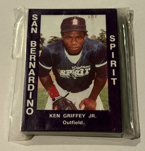 lot 82 image: Ken Griffey Jr. Pre-Rookie Card Set - 1988 San Bernadino Spirit Complete Set