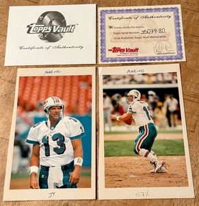 lot 94 image: Dan Marino Limited Edition Topps Vault Football Photos