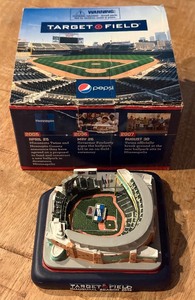lot 96 image: Target Field 2010 Innaugural Field Statue Pepsi Stadium Giveaway Minnesota Twins (scoreboard broken off)