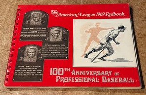 lot 97 image: 1969 The American League Red Book 100th Anniversary of Professional Baseball