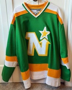 lot 108 image: Dino Ciccarelli Minnesota North Stars Hockey Jersey Size 52 CCM Vintage Hockey