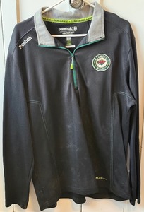 lot 123 image: Minnesota Wild 14 Zip Pullover Size XL Reebok Center Ice