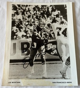 lot 157 image: Joe Montana Autographed Football Photo - San Francisco 49ers