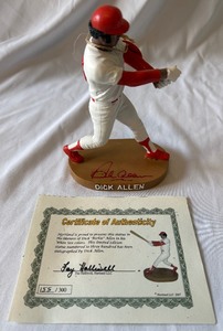 lot 60A image: Dick Allen Autographed Limited Edition Baseball Statue by Hartland - Only 300 made