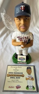 lot 75A image: Eddie Guardado Minnesota Twins Baseball Bobblehead