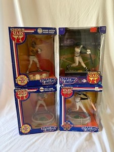 lot 96A image: 4 Stadium Stars Starting Lineup Baseball Figures -  (2) Clark, A-Rod, Jackson