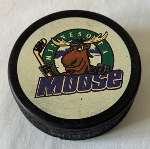 lot 162 image: Minnesota Moose Hockey Puck