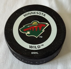 lot 165 image: Minnesota Wild Hockey NHL Official Puck
