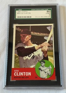 lot 140A image: 1963 Topps #96 Lous Clinton SGC 6  80 EXNM Vintage Baseball Card