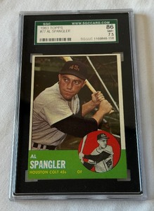 lot 142A image: 1963 Topps #77 Al Spangler SGC 7.5  86 NM Vintage Baseball Card