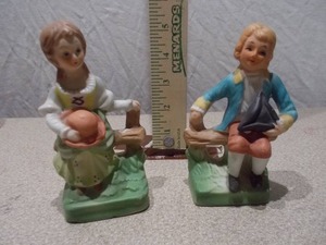 Vintage Goebel Hummel School Boy & School Girl Figurine Set