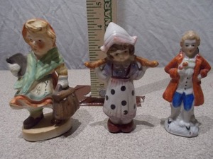 Set of 3 Vintage Porcelain Figurines - Dutch Girl and Country Children