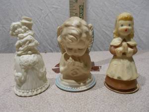 Set of 3 Vintage Ceramic Figurines - Children and Angel