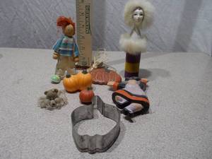 Assorted Seasonal Decor and Figurines - Pumpkin, Clown, and More
