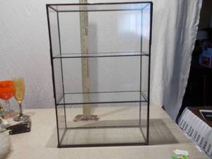 3-Tier Glass and Metal Display Case