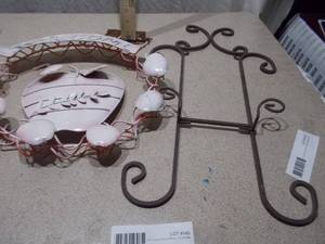 Assorted Decorative Metal Wall Art and Display Pieces - 3 Items