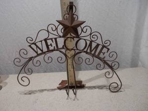 Ornate Welcome Wrought Iron Wall Decor