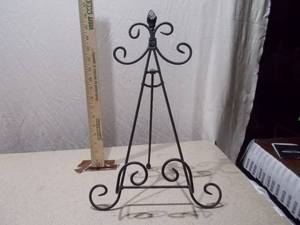 Ornate Tall Black Metal Easel